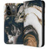 Copper and Black Marble Ink iPhone 15 Pro Folio Case